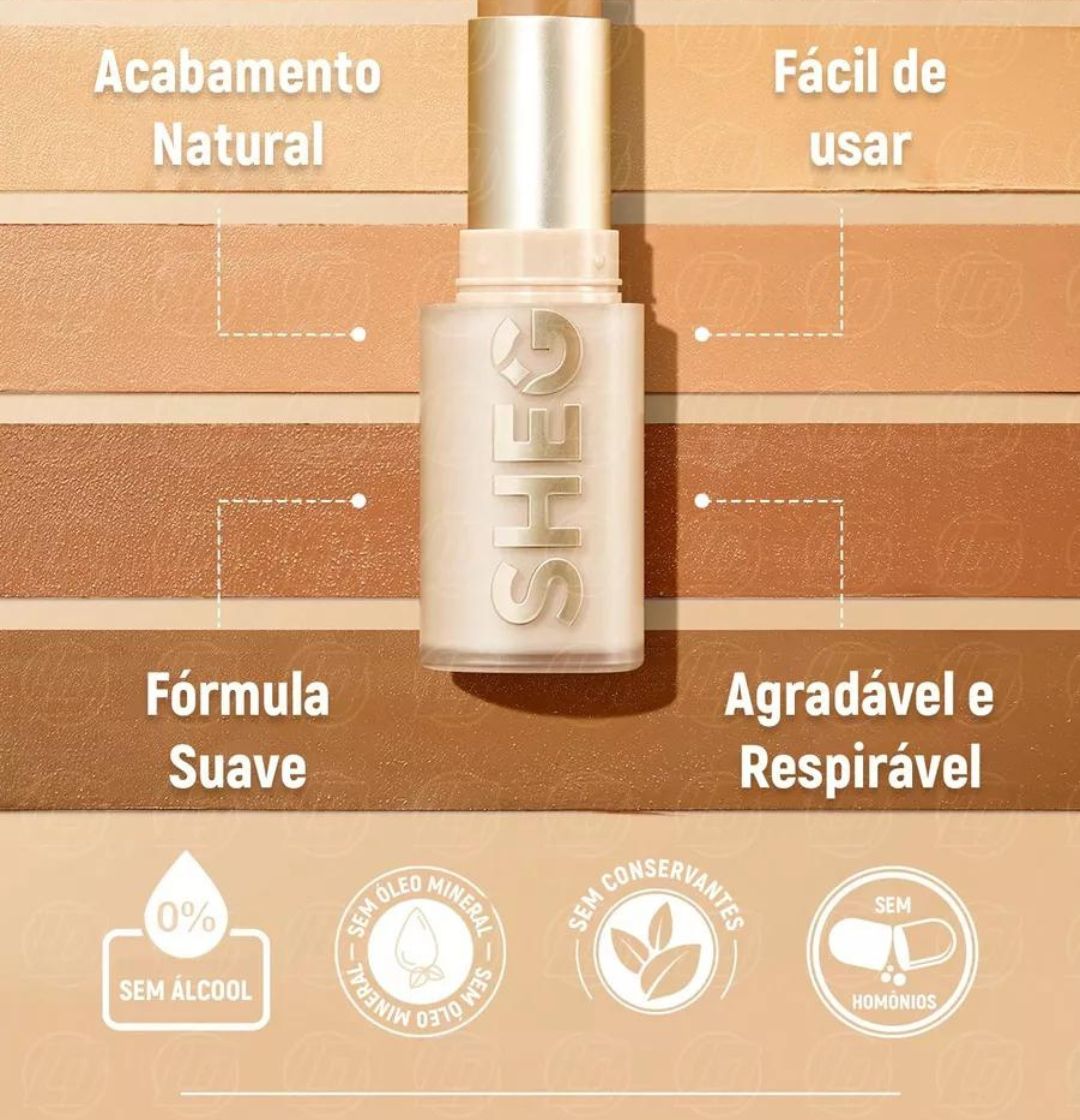 Sheglam Foundation - Transforme sua aparência! (Compre 1 Ganhe 2)